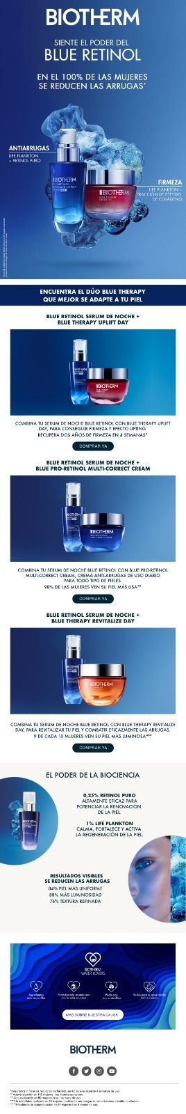Biotherm Blue Retinol newsletter